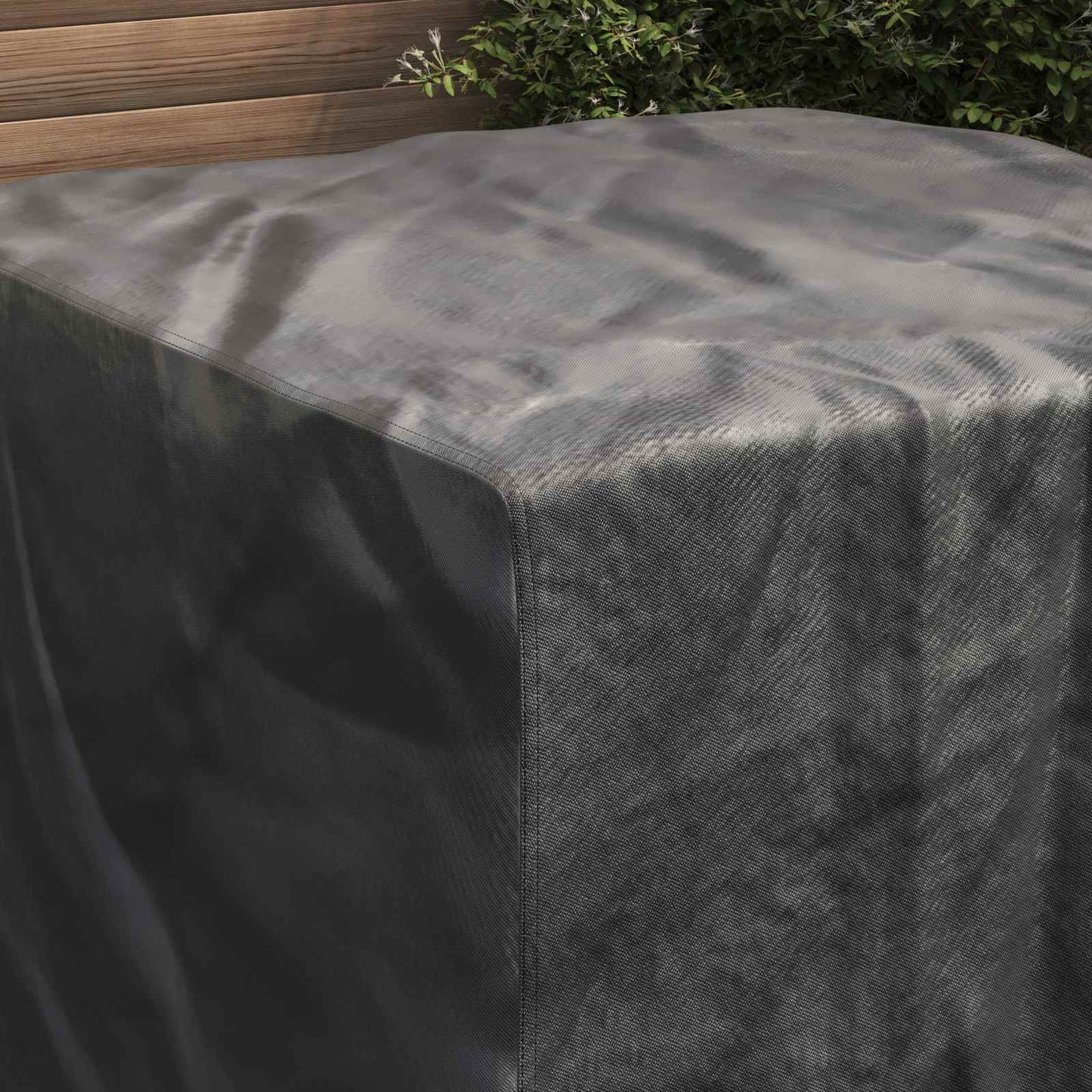 vidaXL Furniture Cover Plain Black 113 x 113 x 73 cm 210D