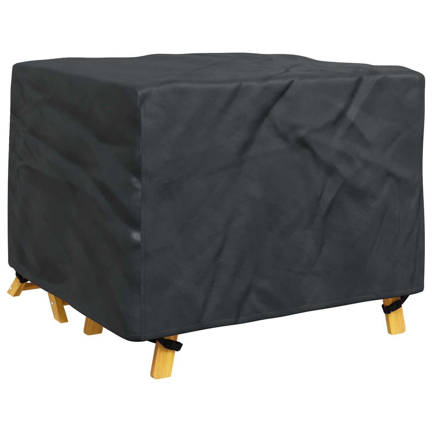 vidaXL Furniture Cover Plain Black 113 x 113 x 73 cm 210D
