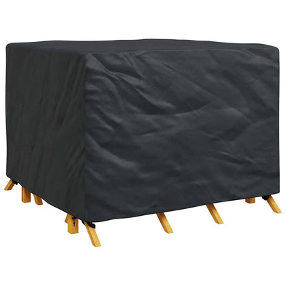 vidaXL Furniture Cover Black 125 x 125 x 74 cm 210D Oxford Fabric