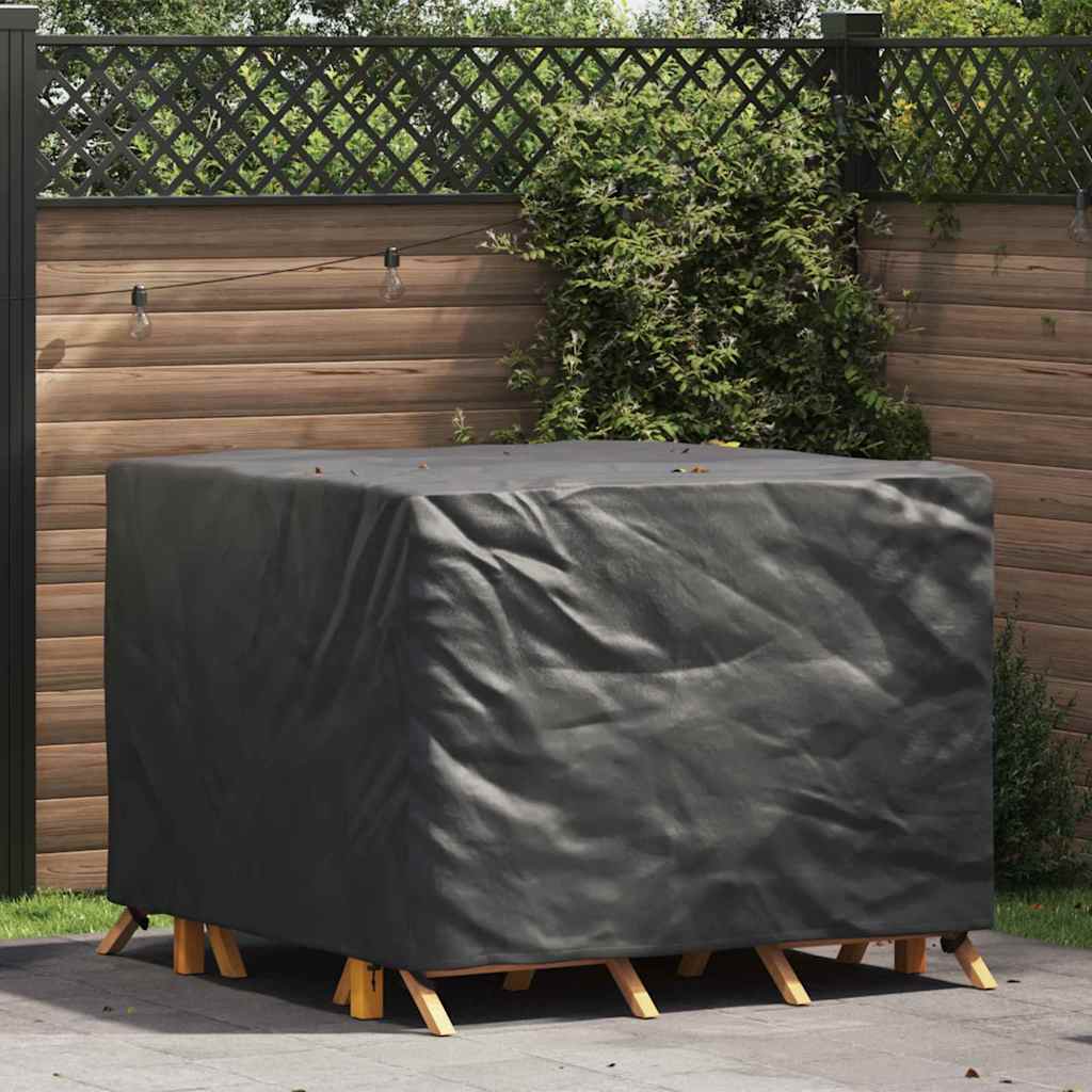 vidaXL Furniture Cover Black 125 x 125 x 74 cm 420D Oxford fabric