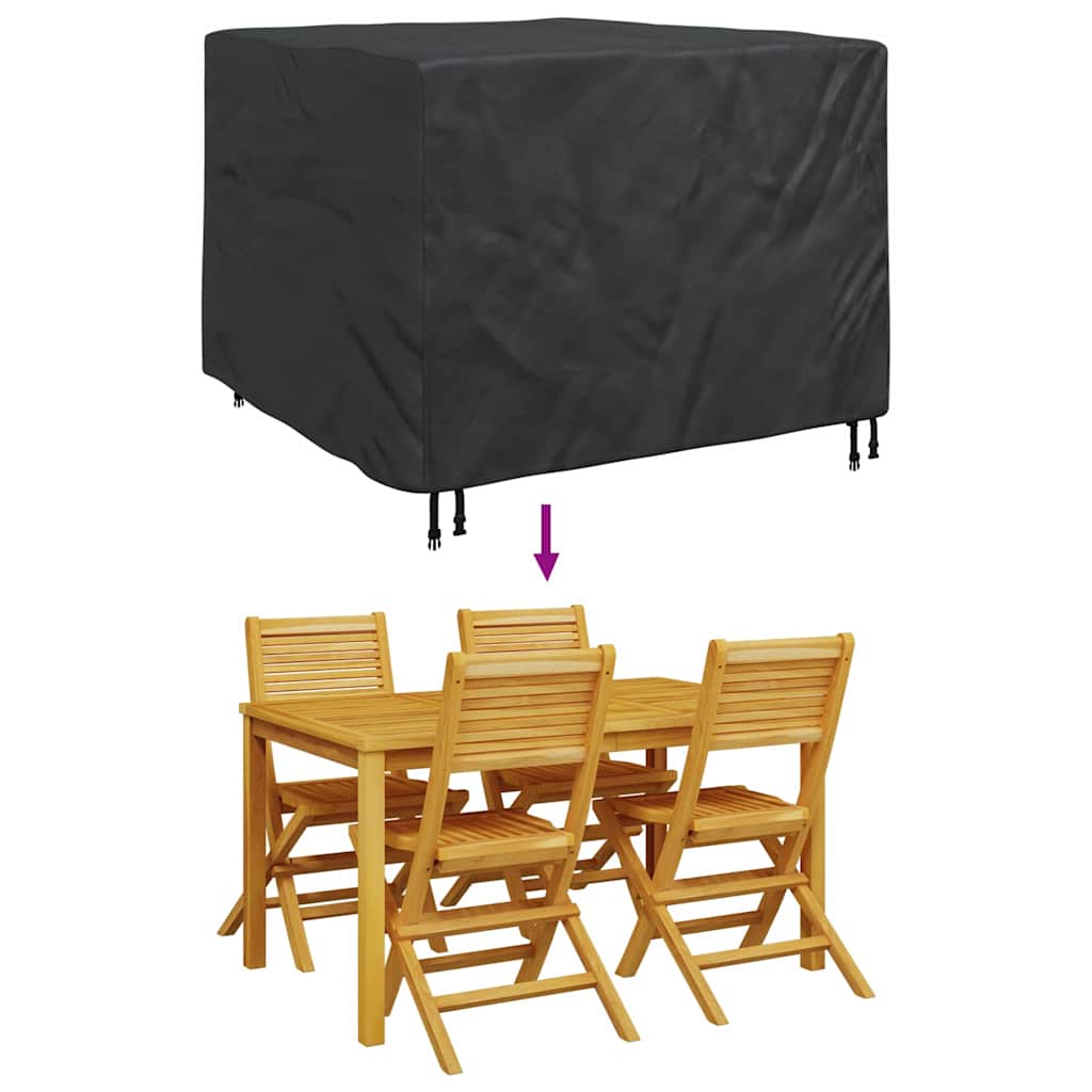 vidaXL Furniture Cover Black 125 x 125 x 74 cm 420D Oxford fabric