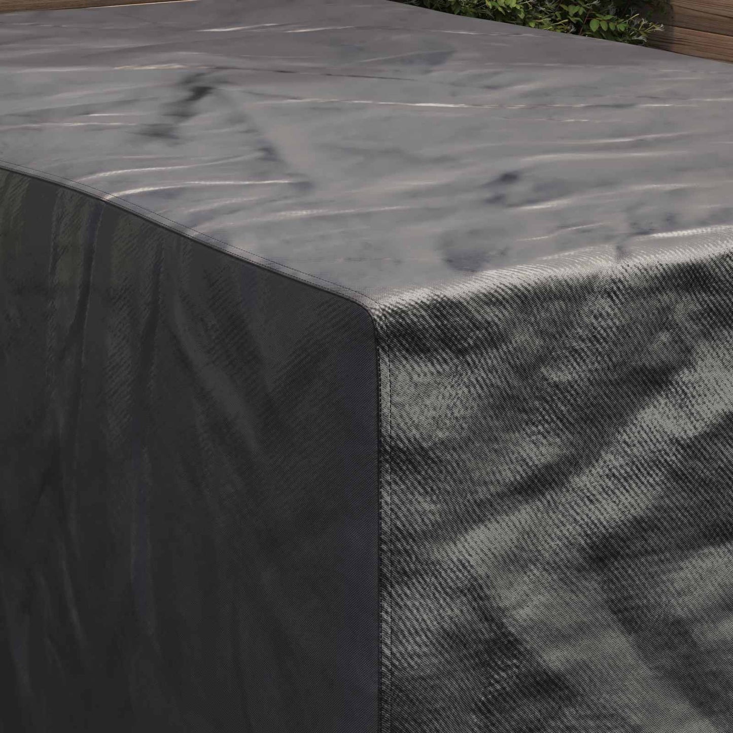 vidaXL Furniture Cover Plain Black 143 x 225 x 90 cm 600D