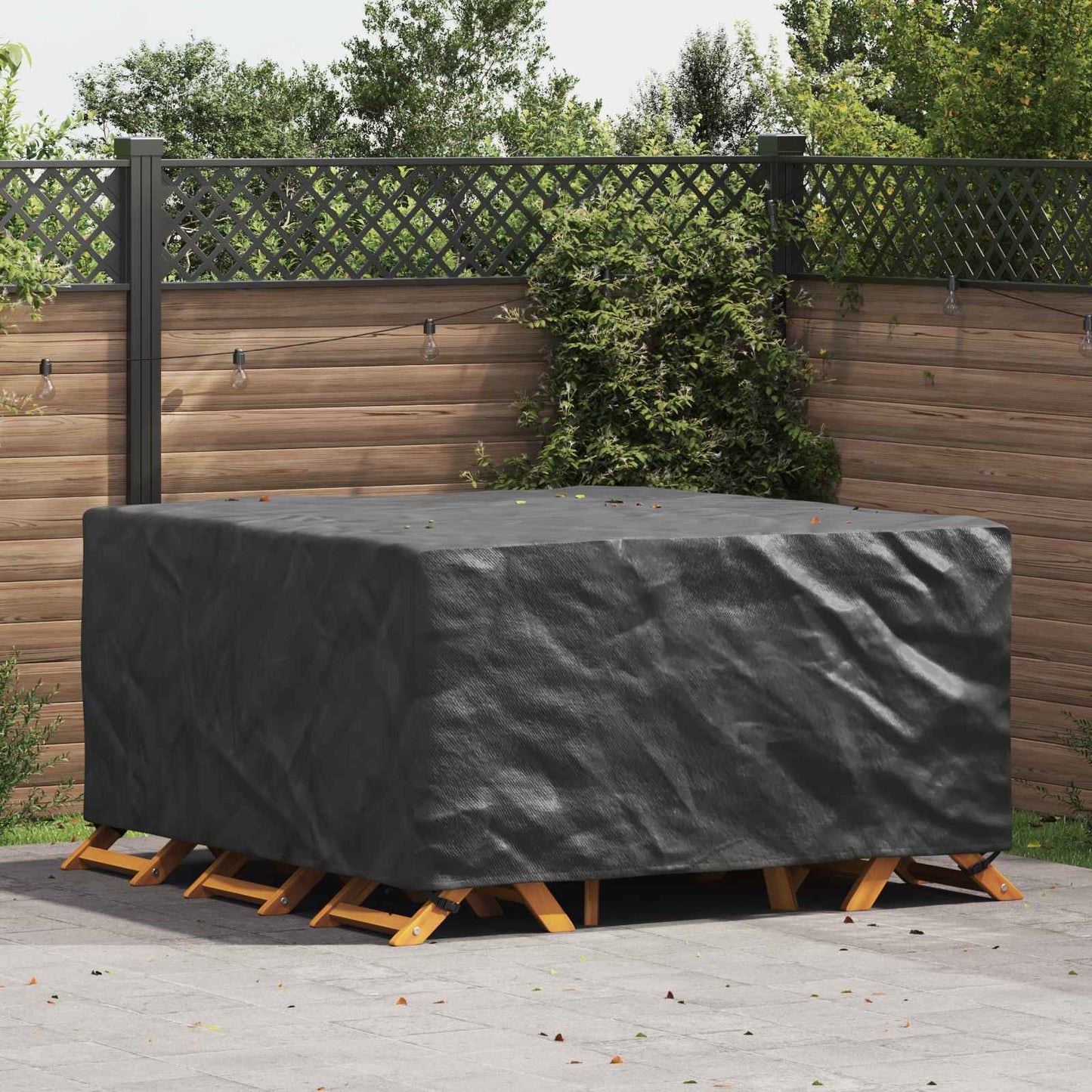 vidaXL Furniture Cover Plain Black 180 x 190 x 85 cm 210D