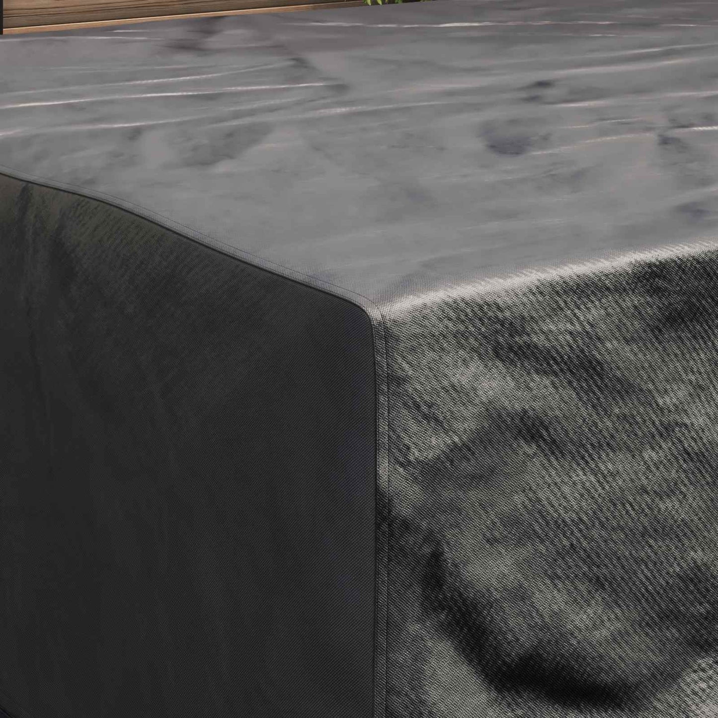 vidaXL Furniture Cover Plain Black 200 x 190 x 85 cm 600D