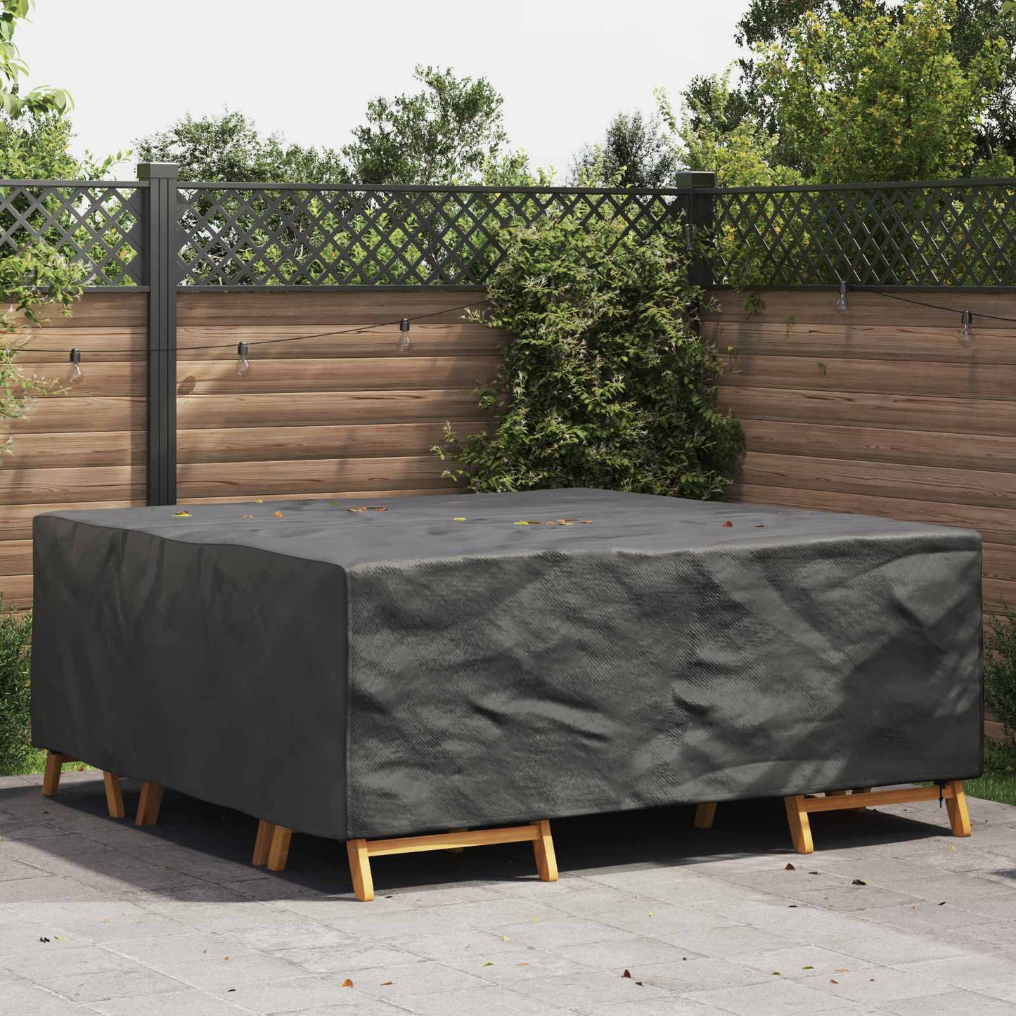 vidaXL Furniture Cover Plain Black 200 x 190 x 85 cm 600D