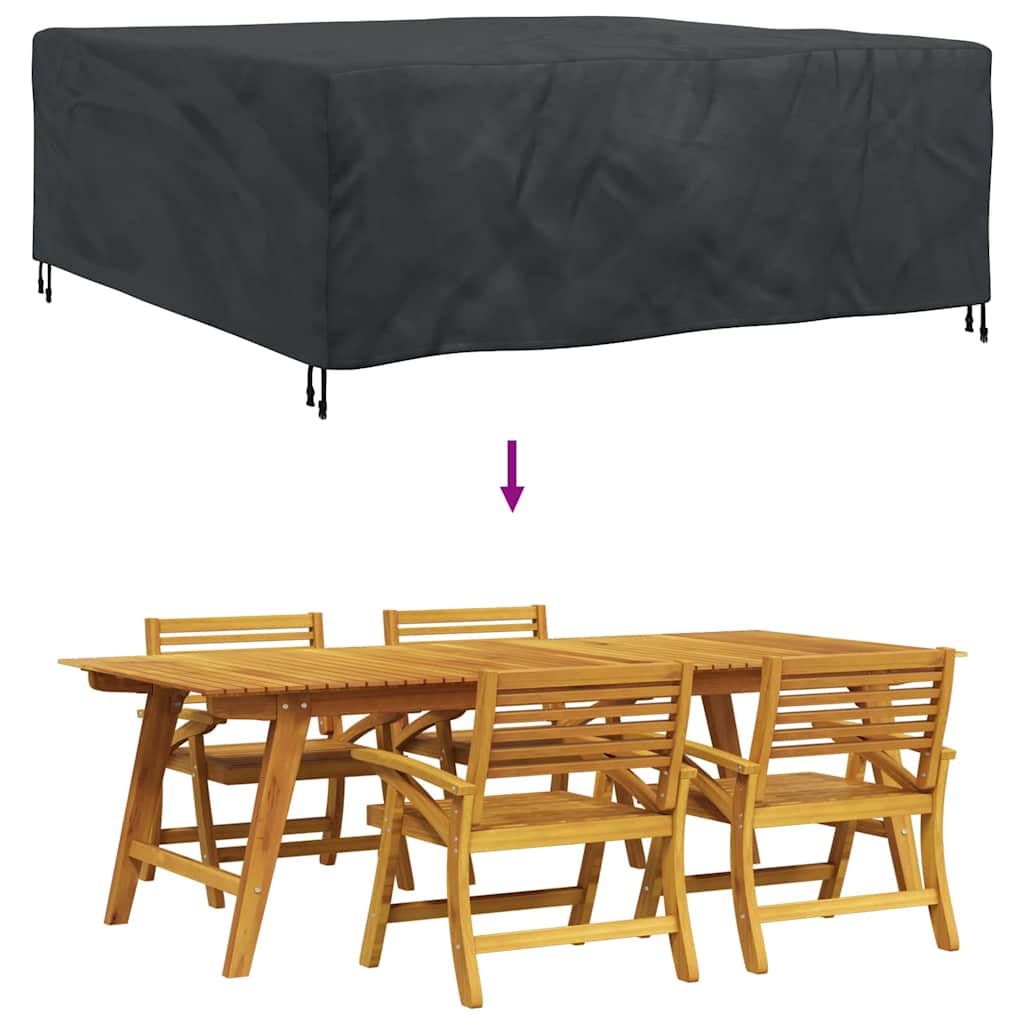 vidaXL Outdoor Furniture Cover Black 200 x 200 x 90 cm 210D