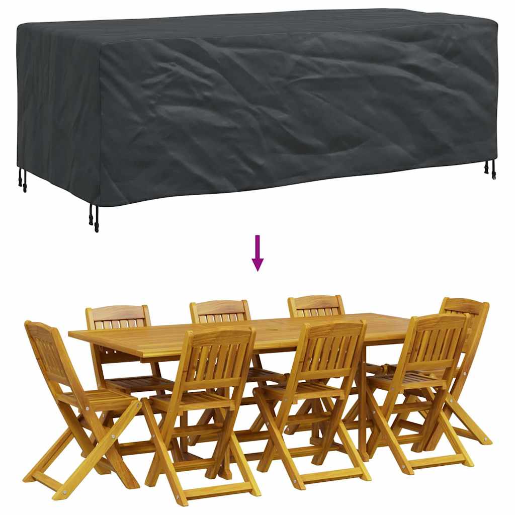 vidaXL Outdoor Furniture Cover Black 220 x 110 x 70 cm 600D