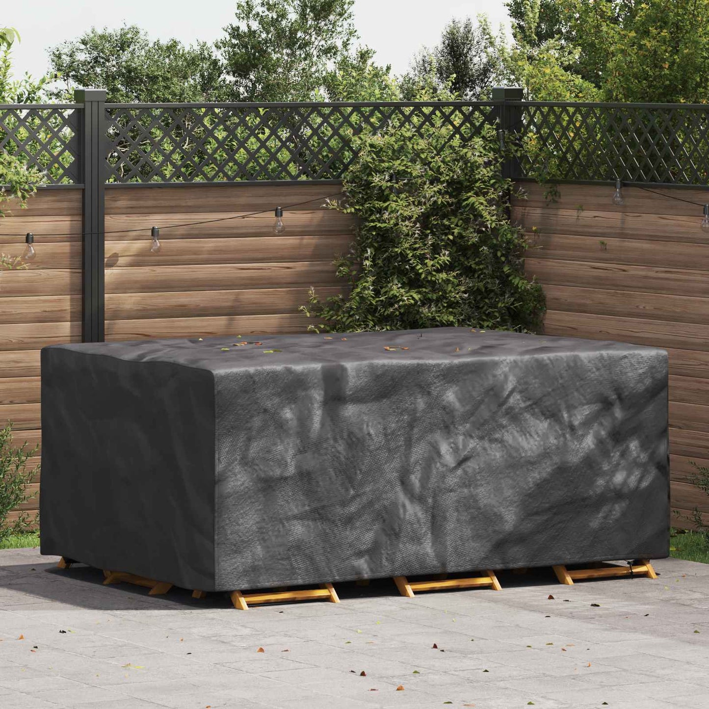 vidaXL Furniture Cover Plain Black 220 x 150 x 85 cm 420D
