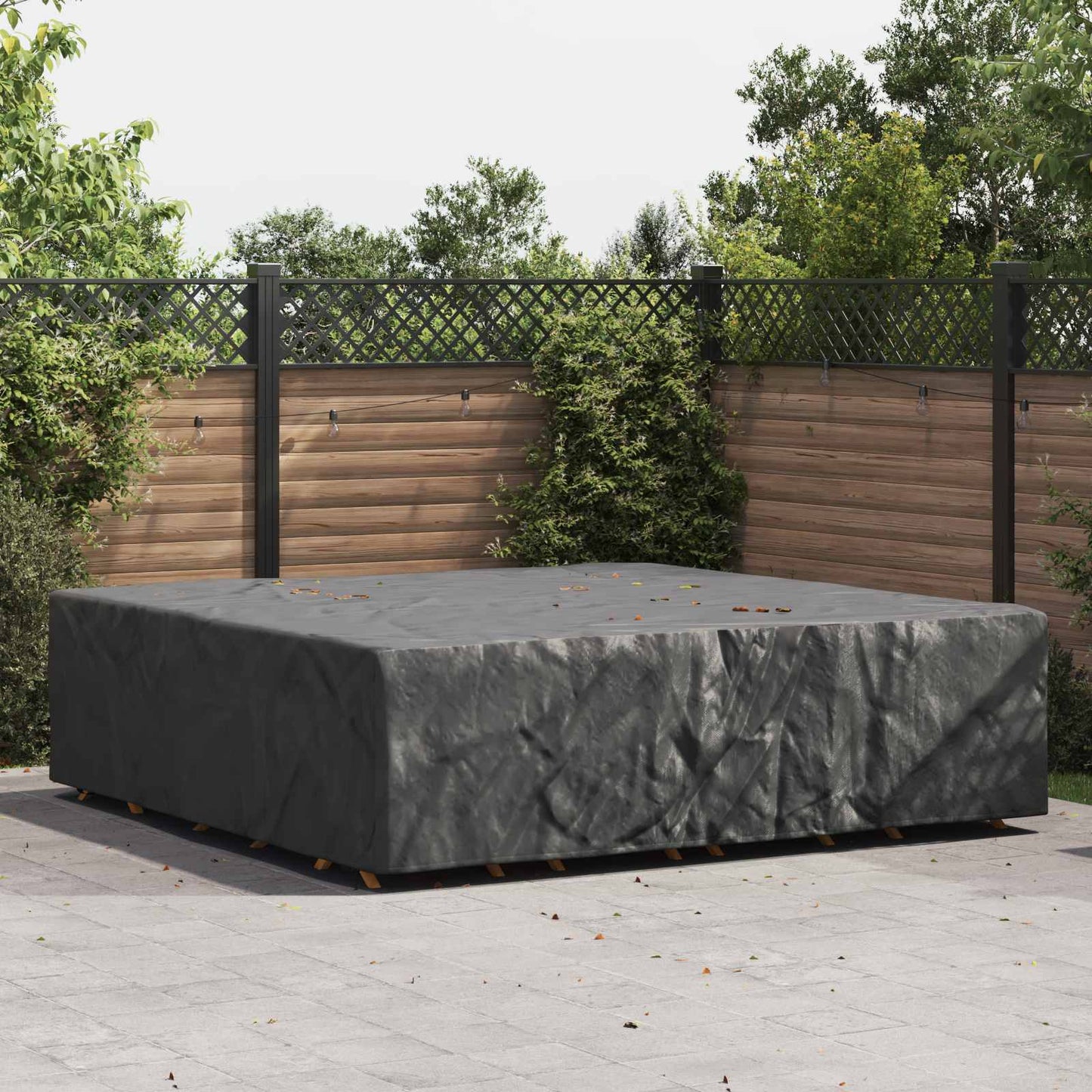vidaXL Furniture Cover Plain Black 260 x 260 x 90 cm 420D