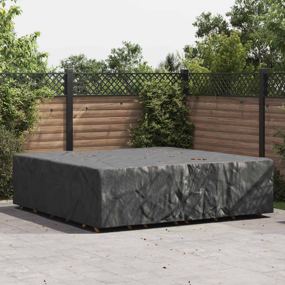 vidaXL Furniture Cover Plain Black 275 x 275 x 70 cm 600D