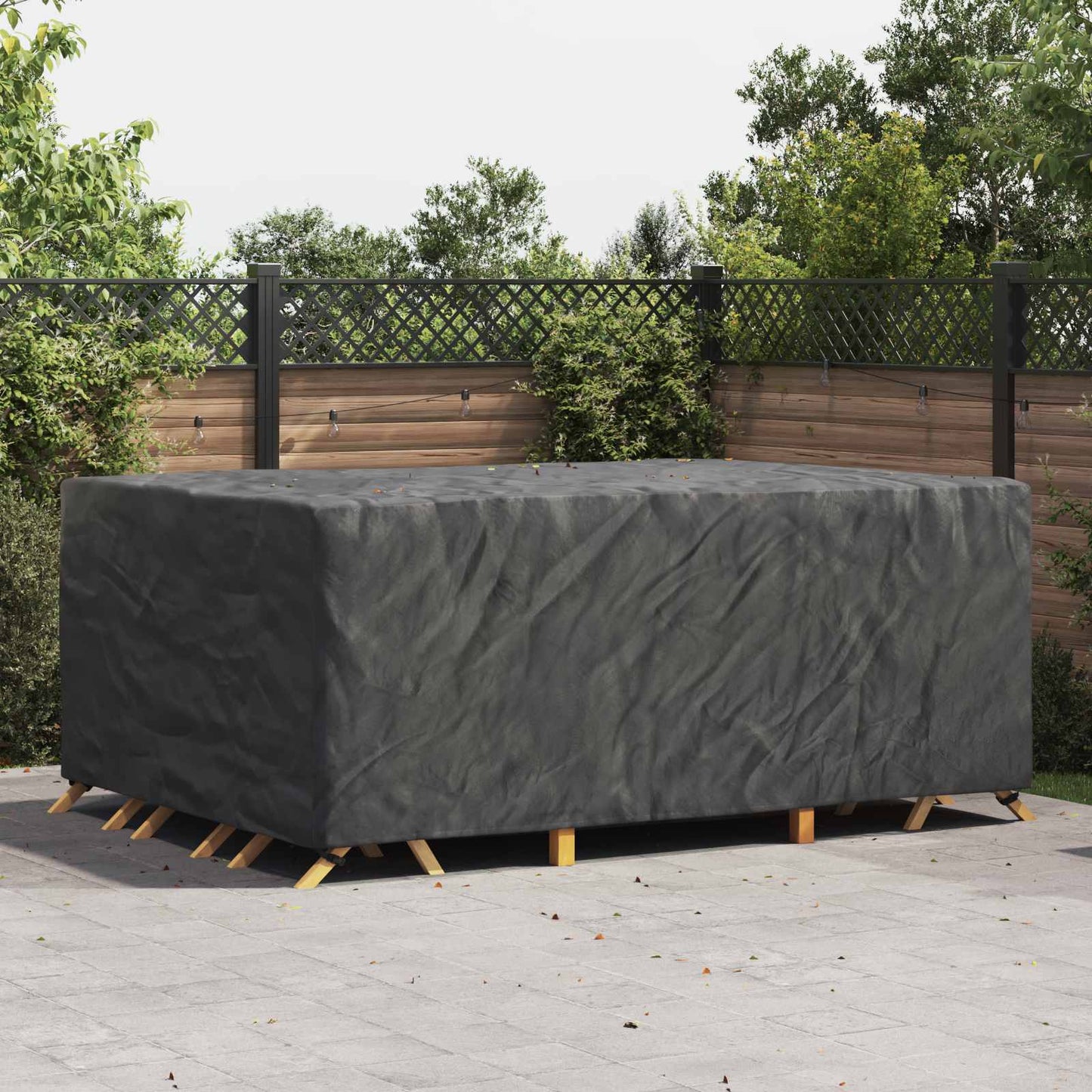 vidaXL Furniture Cover Plain Black 280 x 204 x 106 cm 600D