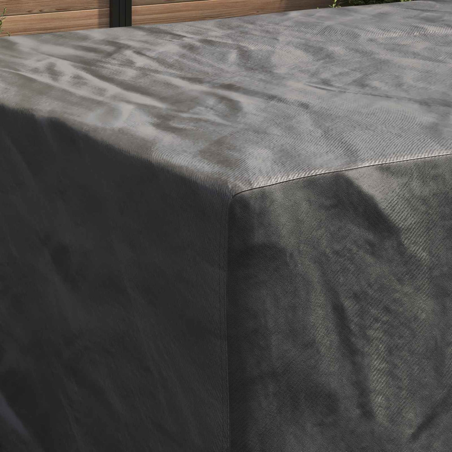 vidaXL Furniture Cover Plain Black 305 x 190 x 85 cm 600D