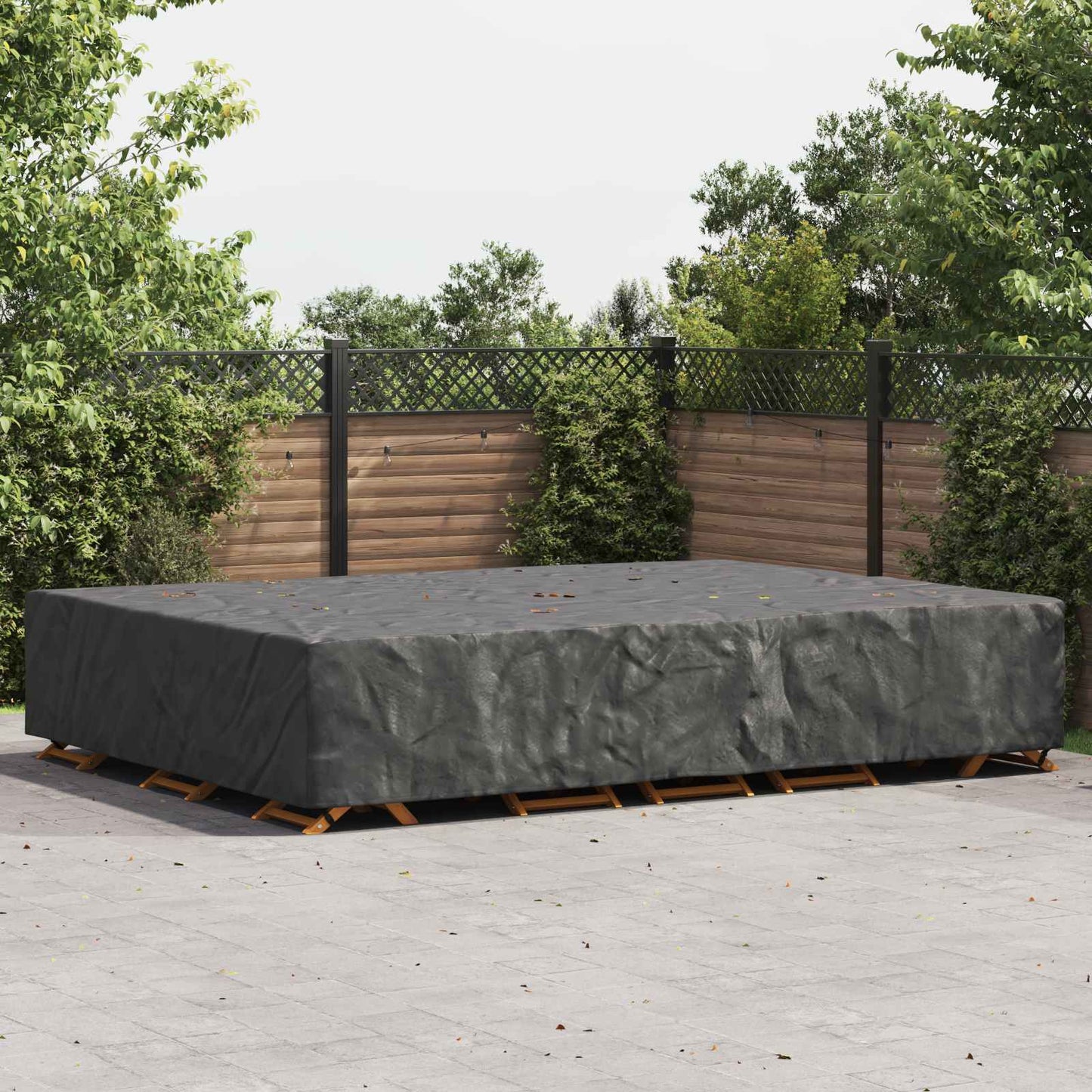 vidaXL Furniture Cover Plain Black 350 x 260 x 90 cm 420D