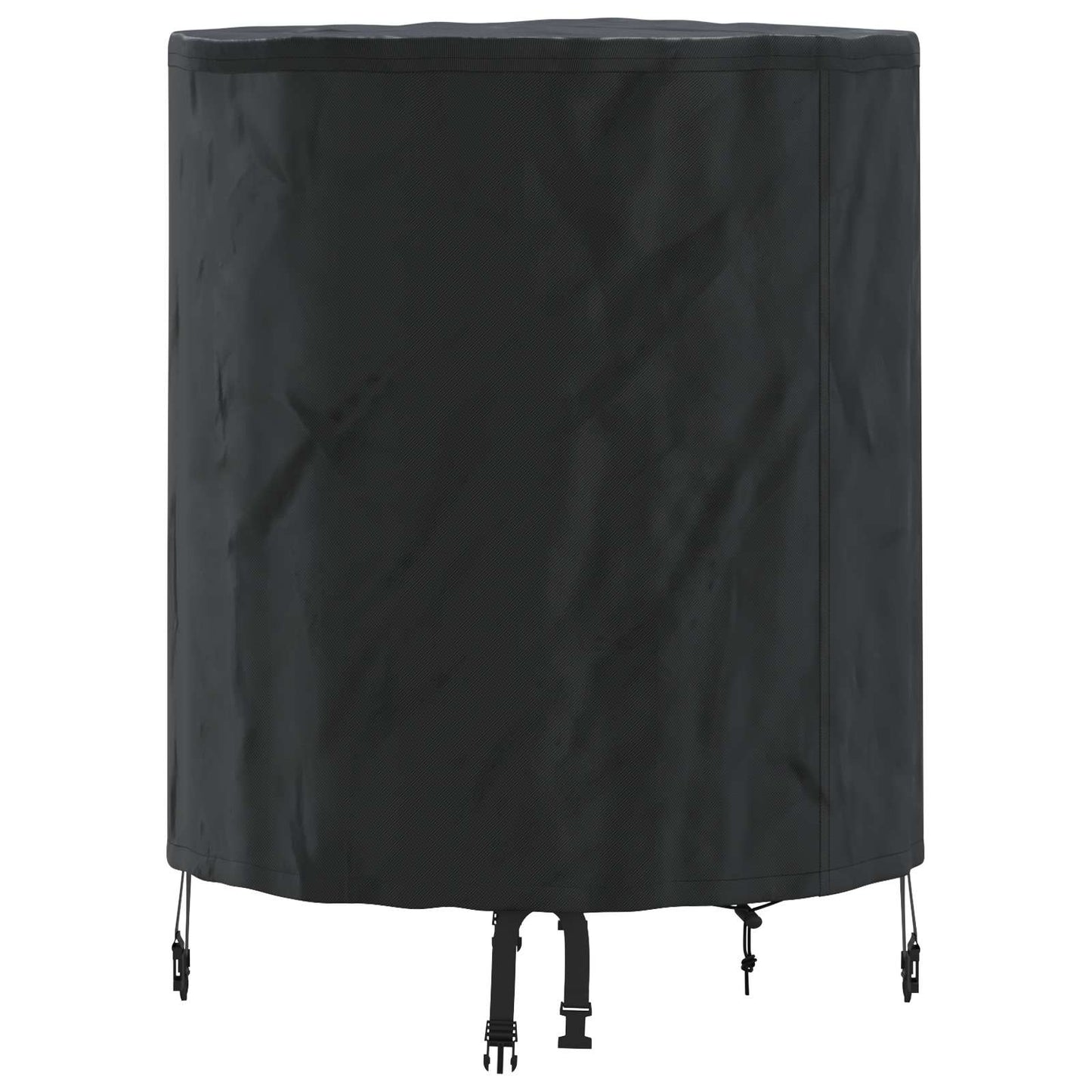 vidaXL Table Cover 62 x 62 x 70 cm Fabric Round Waterproof Black