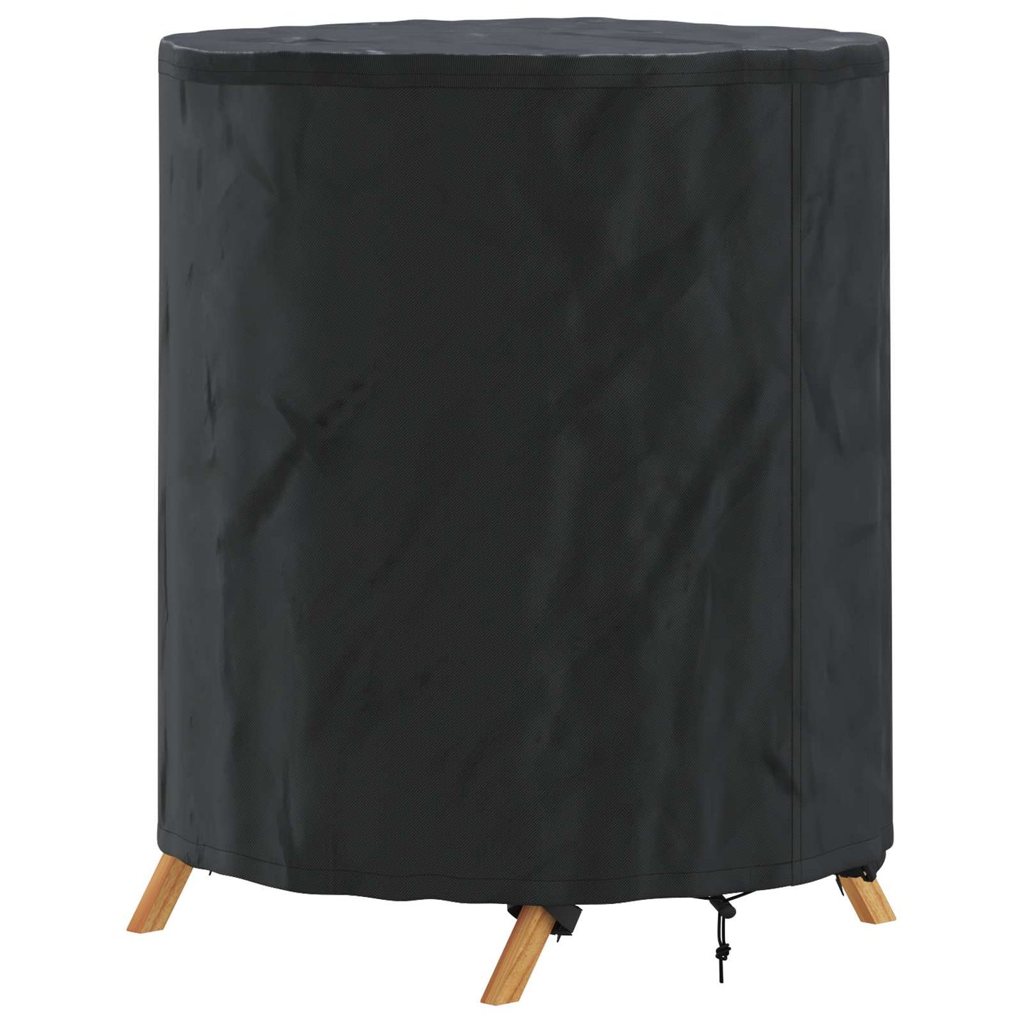 vidaXL Table Cover 62 x 62 x 70 cm Fabric Round Waterproof Black
