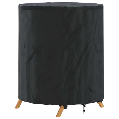 vidaXL Table Cover 62 x 62 x 70 cm Fabric Round Waterproof Black