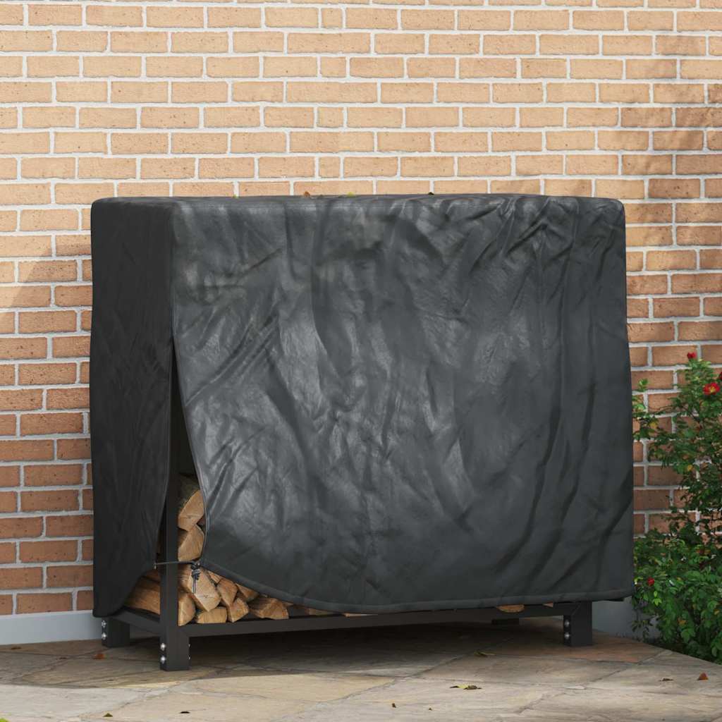 vidaXL Firewood Rack Cover Black 61 x 122 x 106 cm 600D Oxford Fabric