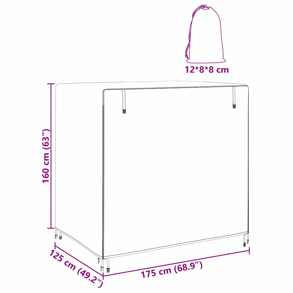 vidaXL Outdoor Swing Cover Black