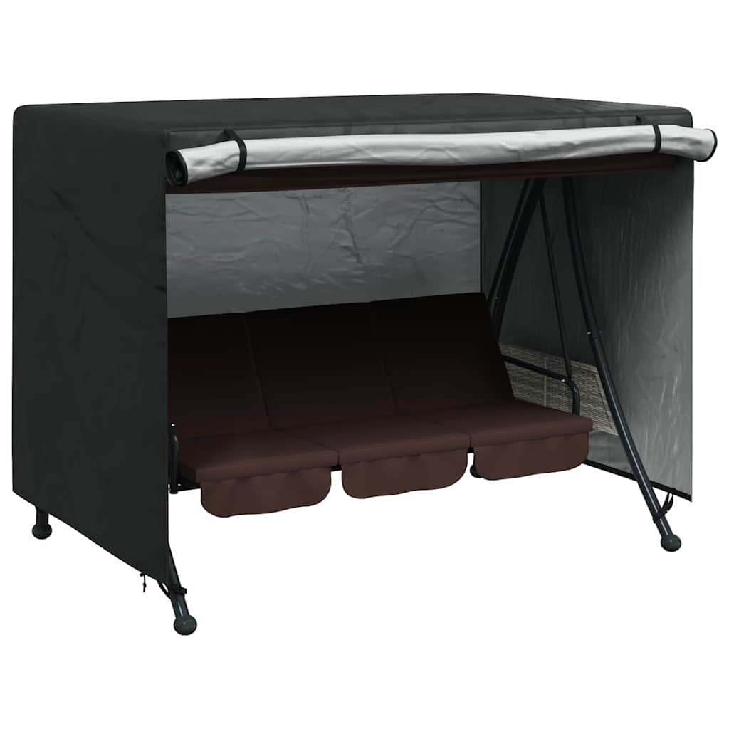 vidaXL Outdoor Swing Cover Black 220 x 125 x 170 cm 210D Oxford Fbric