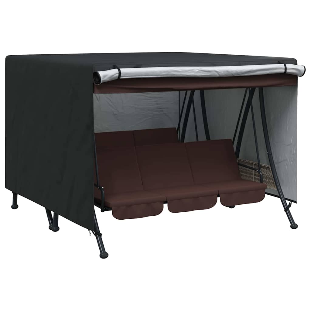 vidaXL Outdoor Swing Cover Black 250 x 250 x 160 cm 210D Oxford Fabric