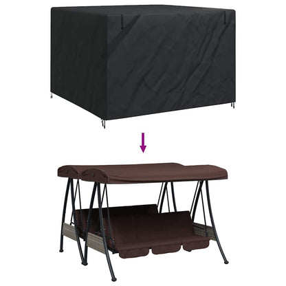 vidaXL Outdoor Swing Cover Black 250 x 250 x 160 cm 420D Oxford Fabric