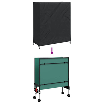 vidaXL Pingpong Table Cover 165 x 70 x 185 cm Fabric Irregular Black