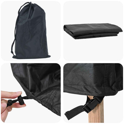 vidaXL Furniture Cover 102 x 102 x 71 cm 210D Oxford Fbric Round Black