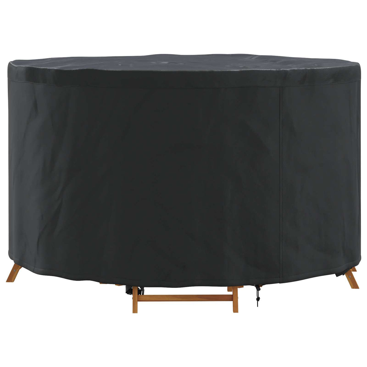 vidaXL Furniture Cover 128 x 128 x 71 cm 210D Oxford Fbric Round Black