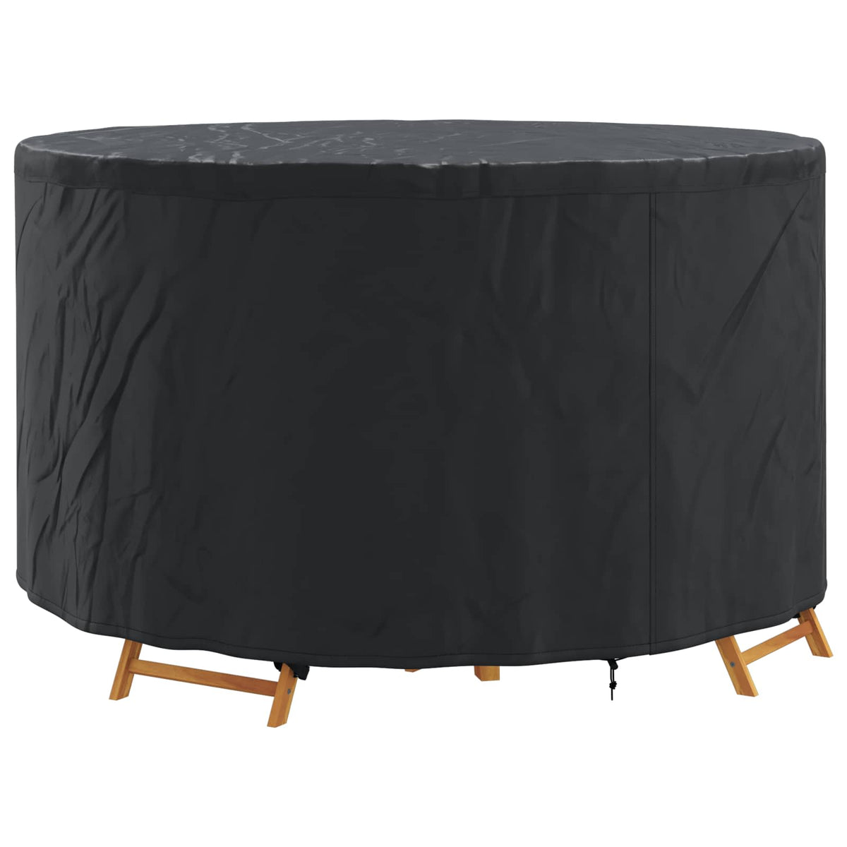 vidaXL Furniture Cover 157 x 157 x 71 cm 210D Oxford Fbric Round Black