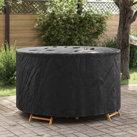 vidaXL Furniture Cover 157 x 157 x 85 cm 210D Oxford Fbric Round Black