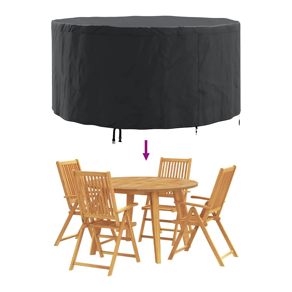 vidaXL Outdoor Furniture Cover Black 182 x 182 x 85 cm 420D fabric