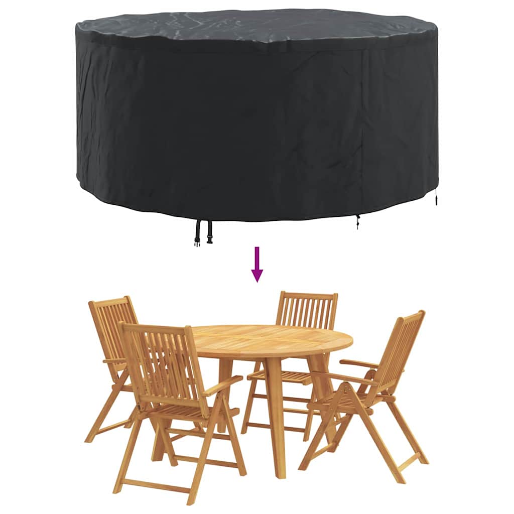 vidaXL Outdoor Furniture Cover Black 200 x 200 x 85 cm 600D fabric