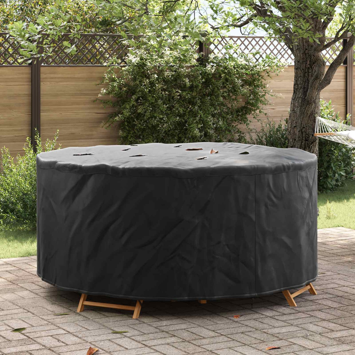 vidaXL Furniture Cover Black 200 x 200 x 105 cm 210D Oxford Fbric
