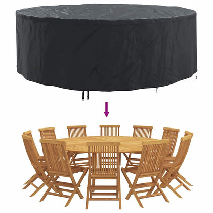 vidaXL Outdoor Furniture Cover Black 279 x 279 x 71 cm 420D fabric