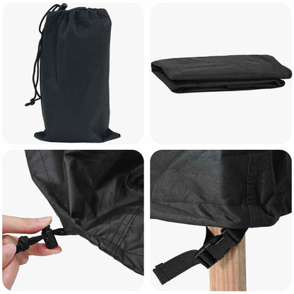 vidaXL Furniture Cover 279 x 279 x 71 cm 600D Oxford Fbric Round Black