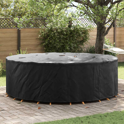 vidaXL Furniture Cover 279 x 279 x 71 cm 600D Oxford Fbric Round Black