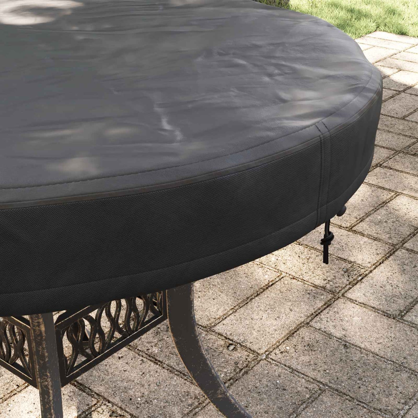 vidaXL Outdoor Table Cover 62 x 62 x 10 cm 210D Oxford Fbric Round