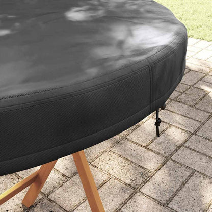 vidaXL Outdoor Table Cover Black 112 x 112 x 10 cm 210D fabric