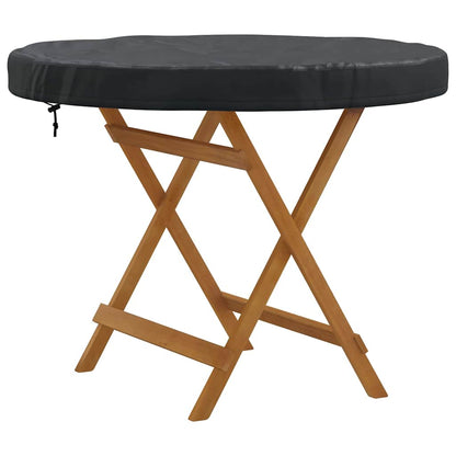 vidaXL Outdoor Table Cover Black 112 x 112 x 10 cm 210D fabric