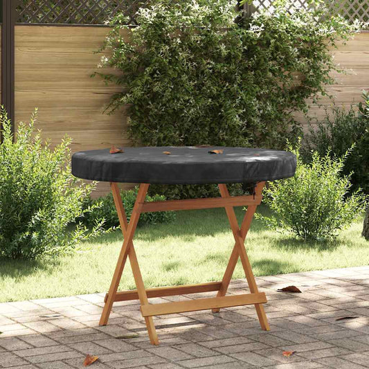 vidaXL Outdoor Table Cover Black 112 x 112 x 10 cm 600D fabric