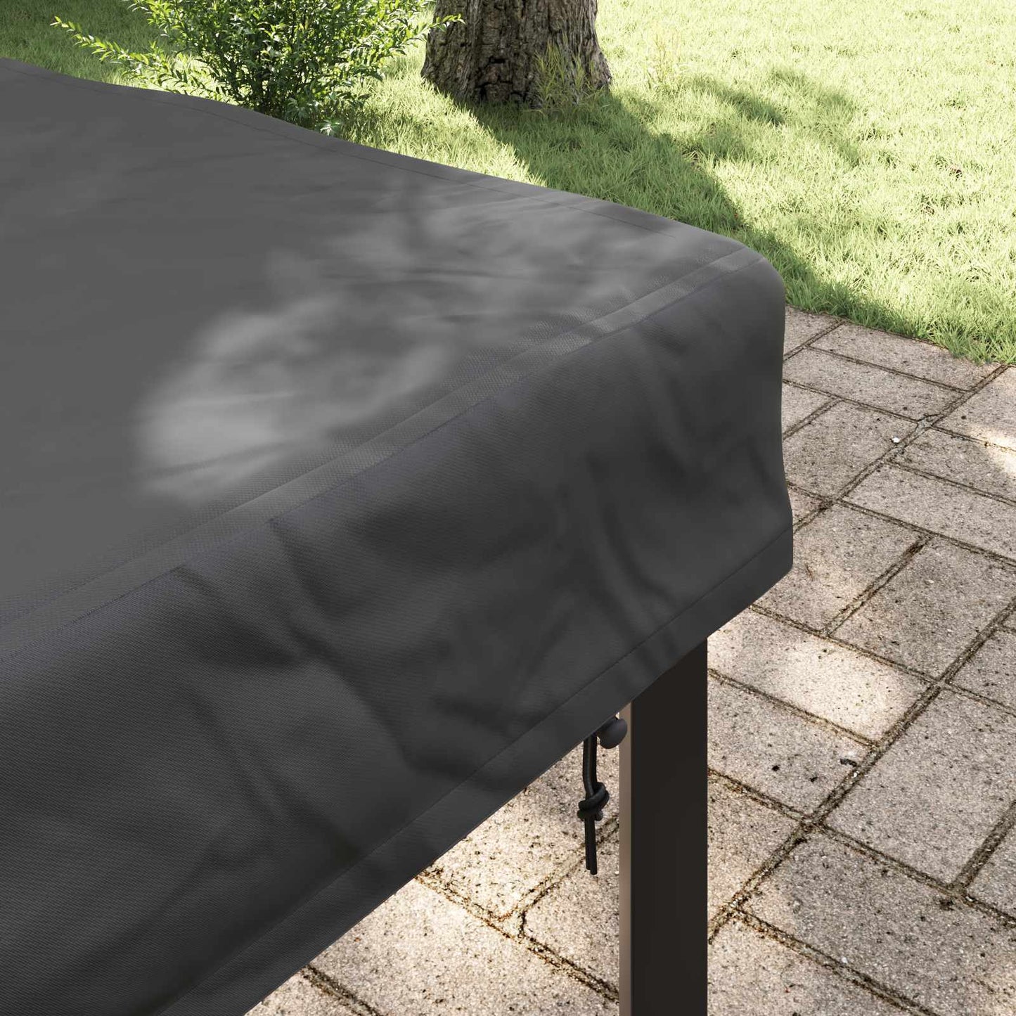 vidaXL Table Cover Plain Black 82 x 82 x 15 cm Fabric