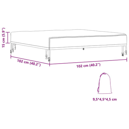 vidaXL Table Cover 102 x 102 x 15 cm Square Waterproof Black