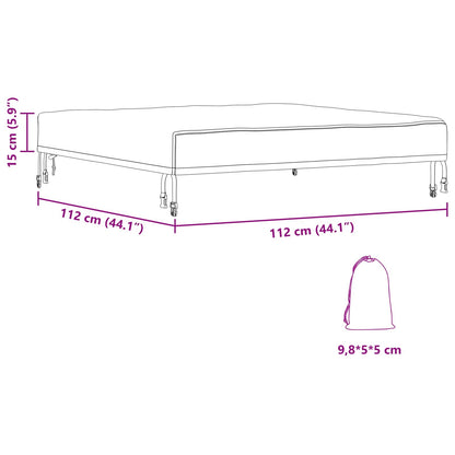 vidaXL Table Cover 112 x 112 x 15 cm Square Waterproof Black