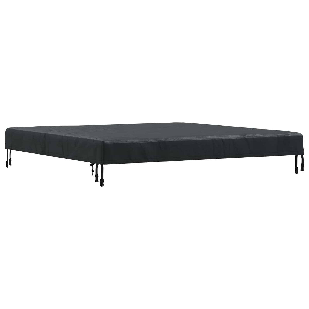 vidaXL Table Cover 122 x 122 x 15 cm Square Waterproof Black