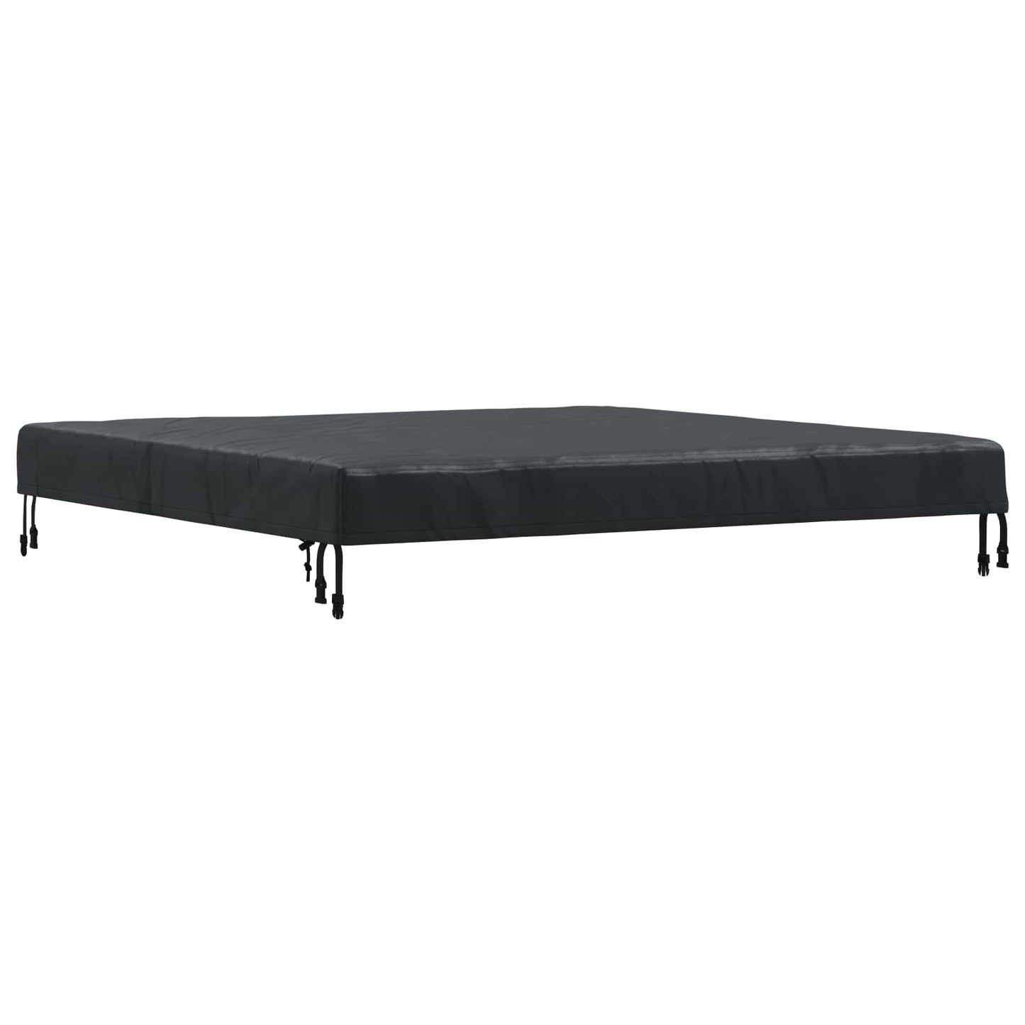 vidaXL Table Cover Plain Black 122 x 122 x 15 cm Fabric