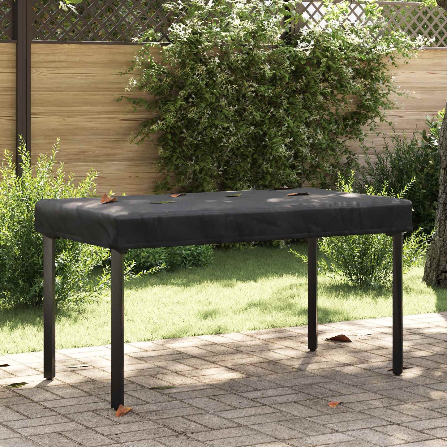 vidaXL Table Cover Plain Black 142 x 82 x 15 cm Fabric