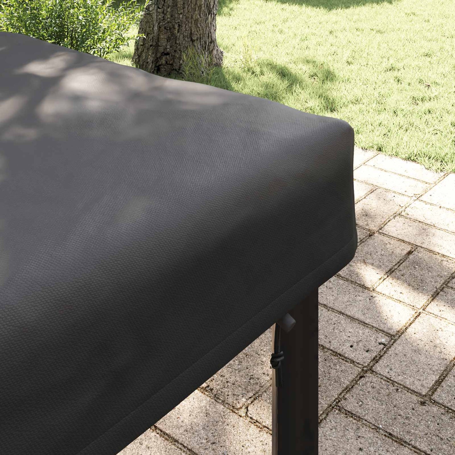 vidaXL Table Cover Plain Black 152 x 92 x 15 cm Fabric