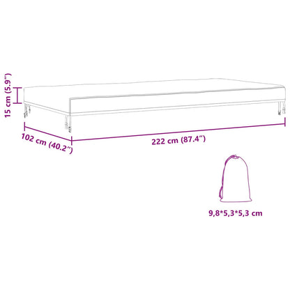 vidaXL Table Cover 202 x 102 x 15 cm Fabric Rectangular Waterproof