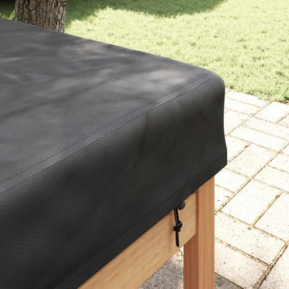 vidaXL Table Cover Plain Black 262 x 102 x 15 cm Fabric