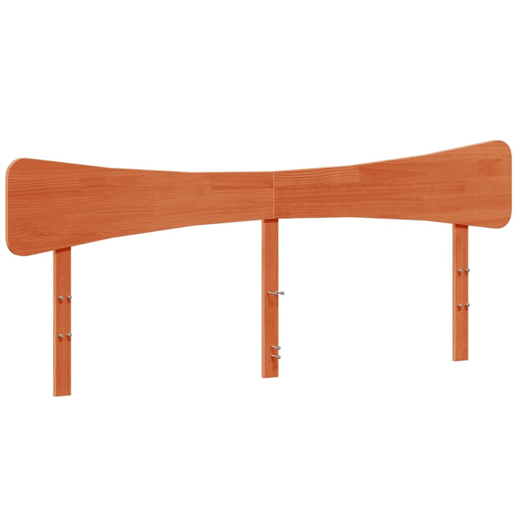 vidaXL Bed Frame without Mattress Wax Brown 200x200 cm Solid Wood Pine